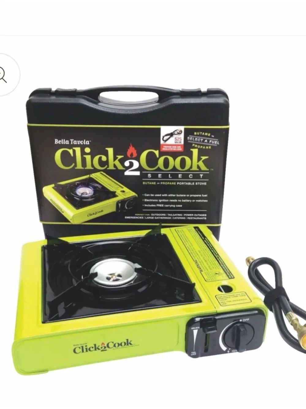 Bella Tavola BT-4500 Click2Cook Butane/Propane Portable Stove